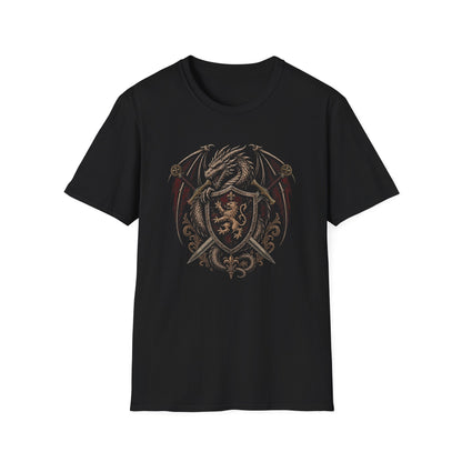 Dragon Swords Shield Heraldry T-Shirt