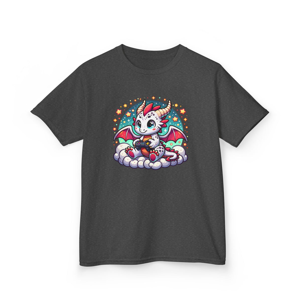 Baby Dragon Playing Video Games Youth T-Shirt