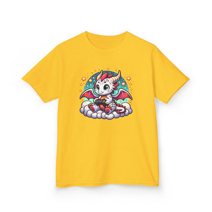 Baby Dragon Playing Video Games Youth T-Shirt