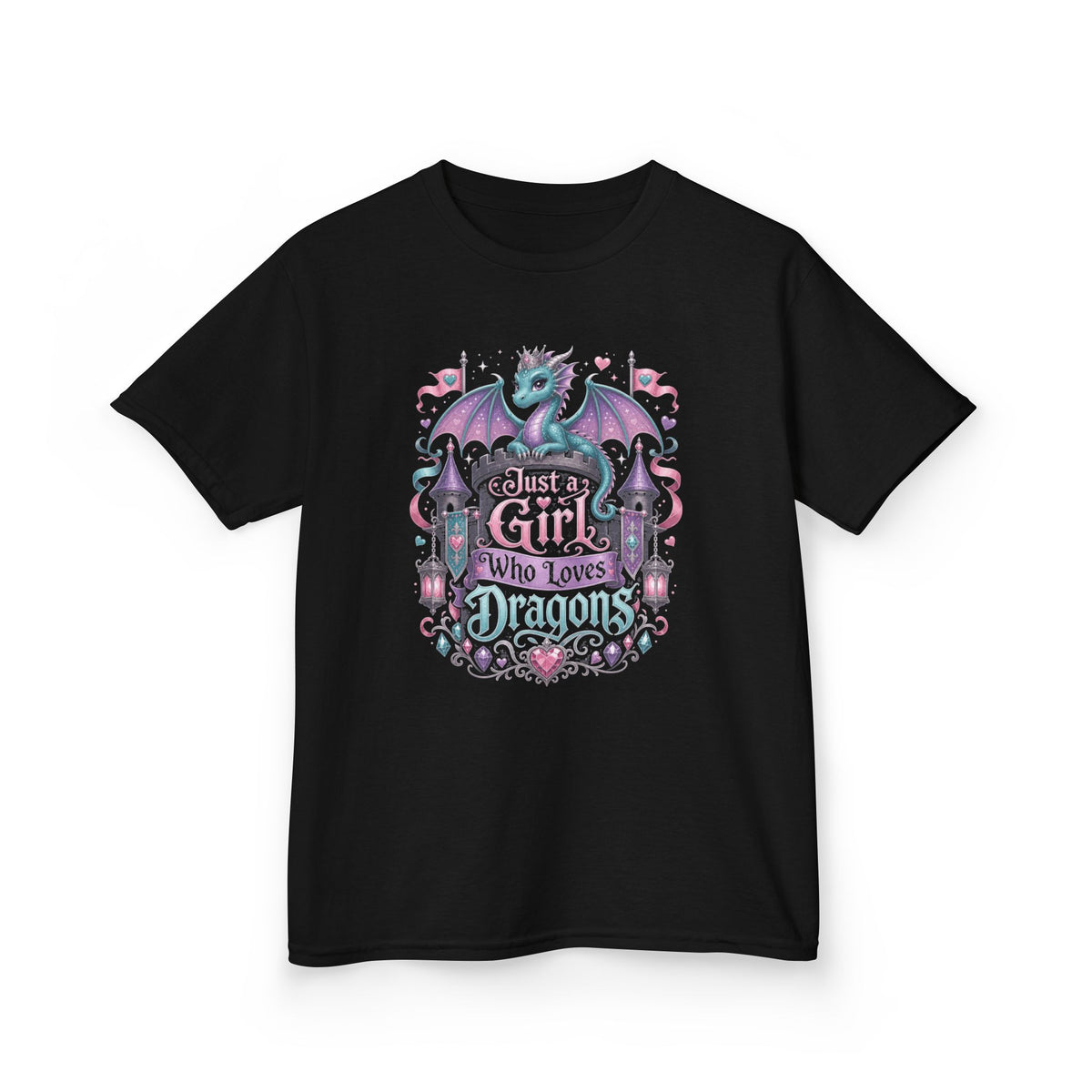 Just a Girl Who Loves Dragons Girls T-Shirt