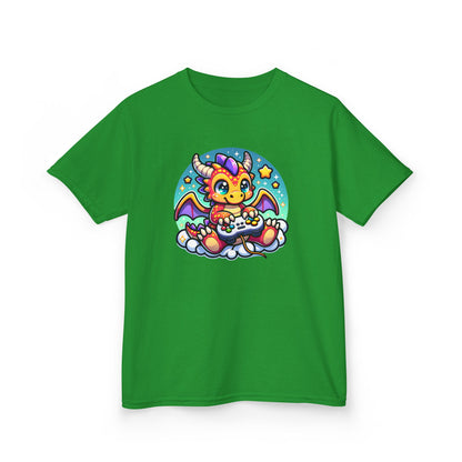 Baby Dragon Playing Video Games Youth T-Shirt
