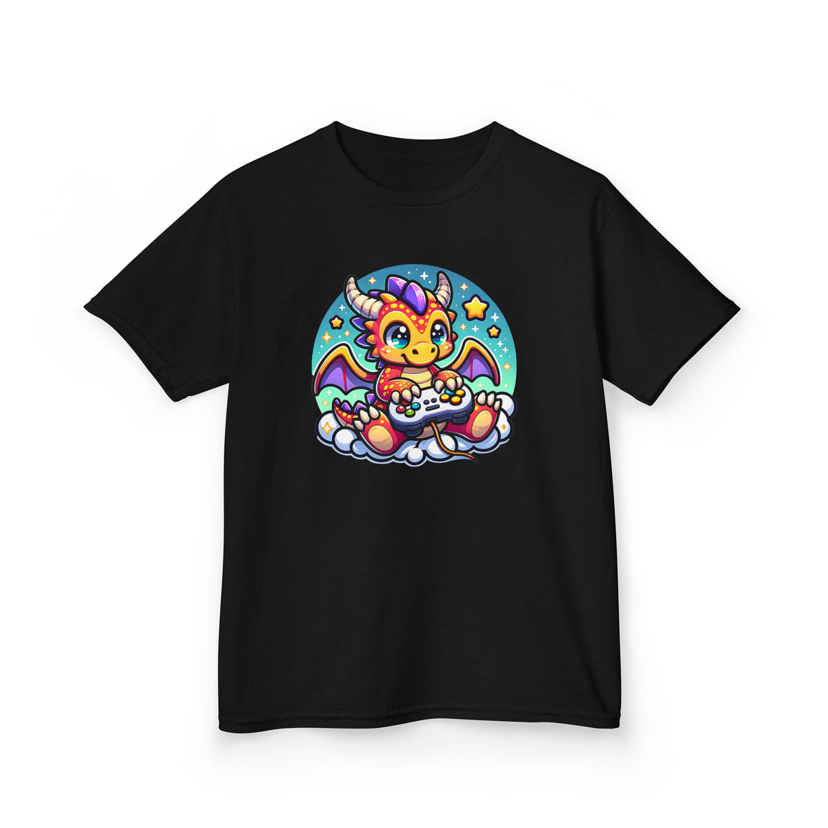 Baby Dragon Playing Video Games Youth T-Shirt