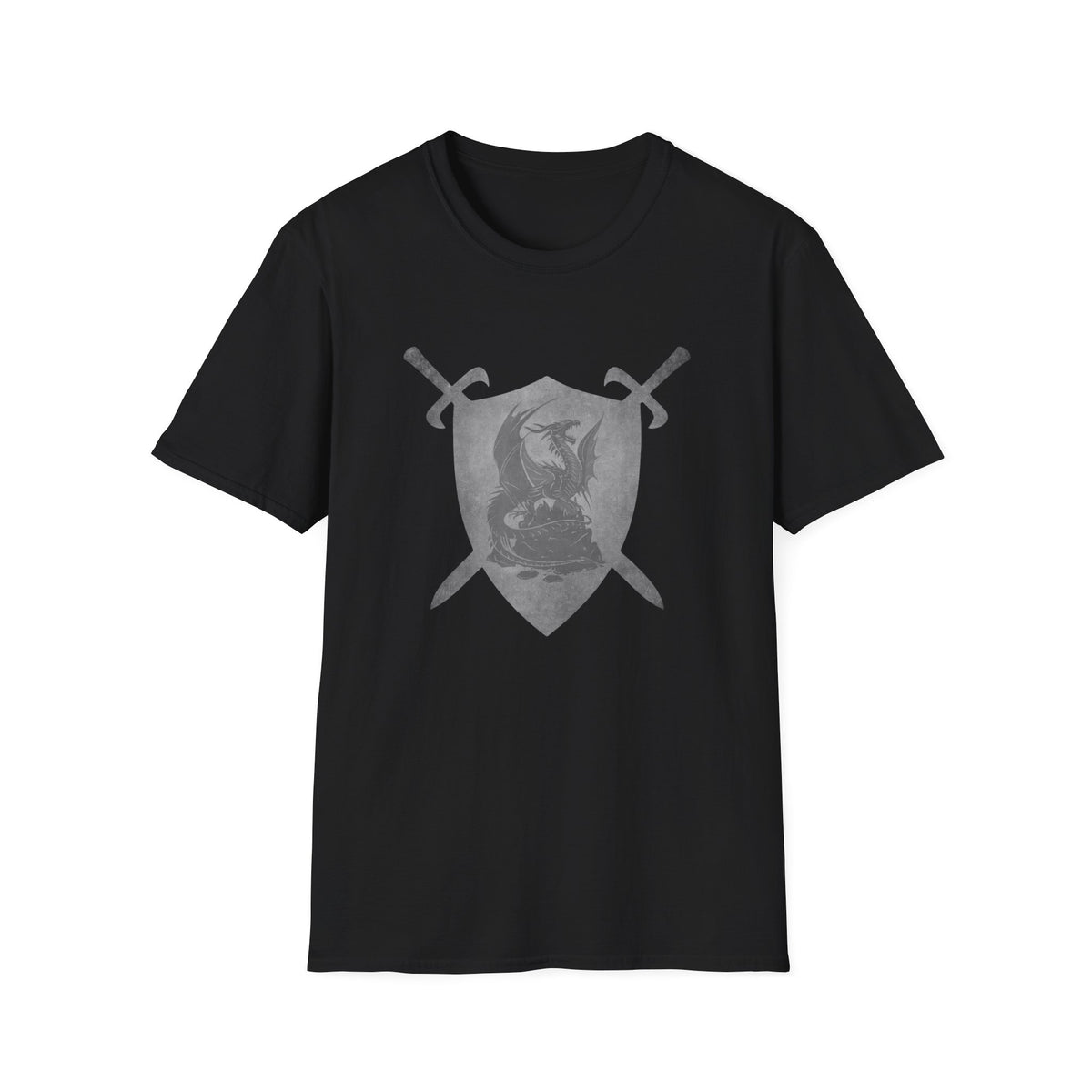 Dragon Heraldic Shield and Swords T-Shirt