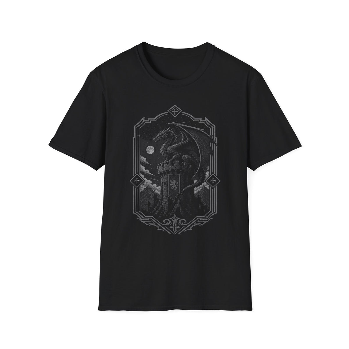 Dragon on Castle Parapet T-Shirt