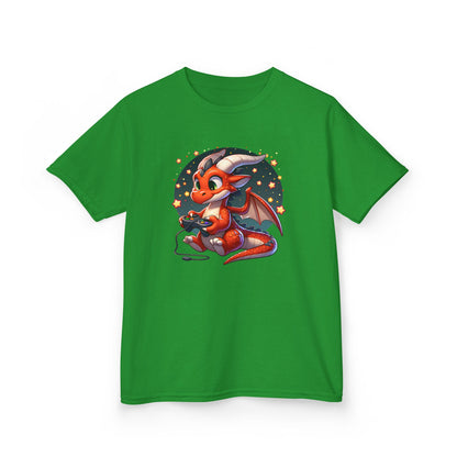 Baby Dragon Playing Video Games Youth T-Shirt