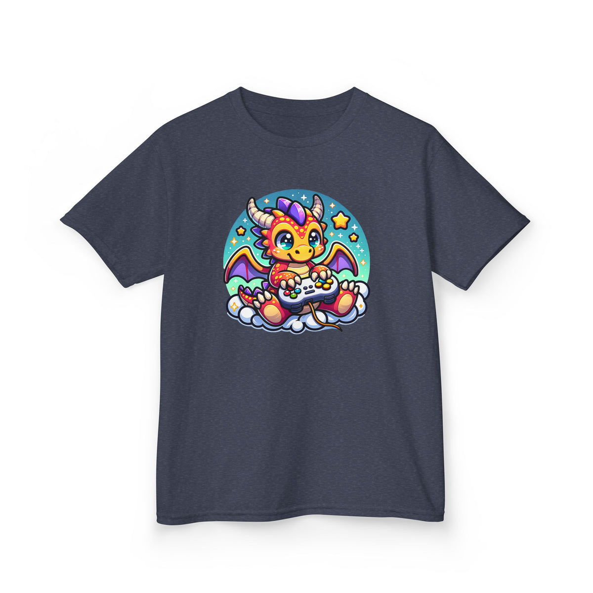 Baby Dragon Playing Video Games Youth T-Shirt