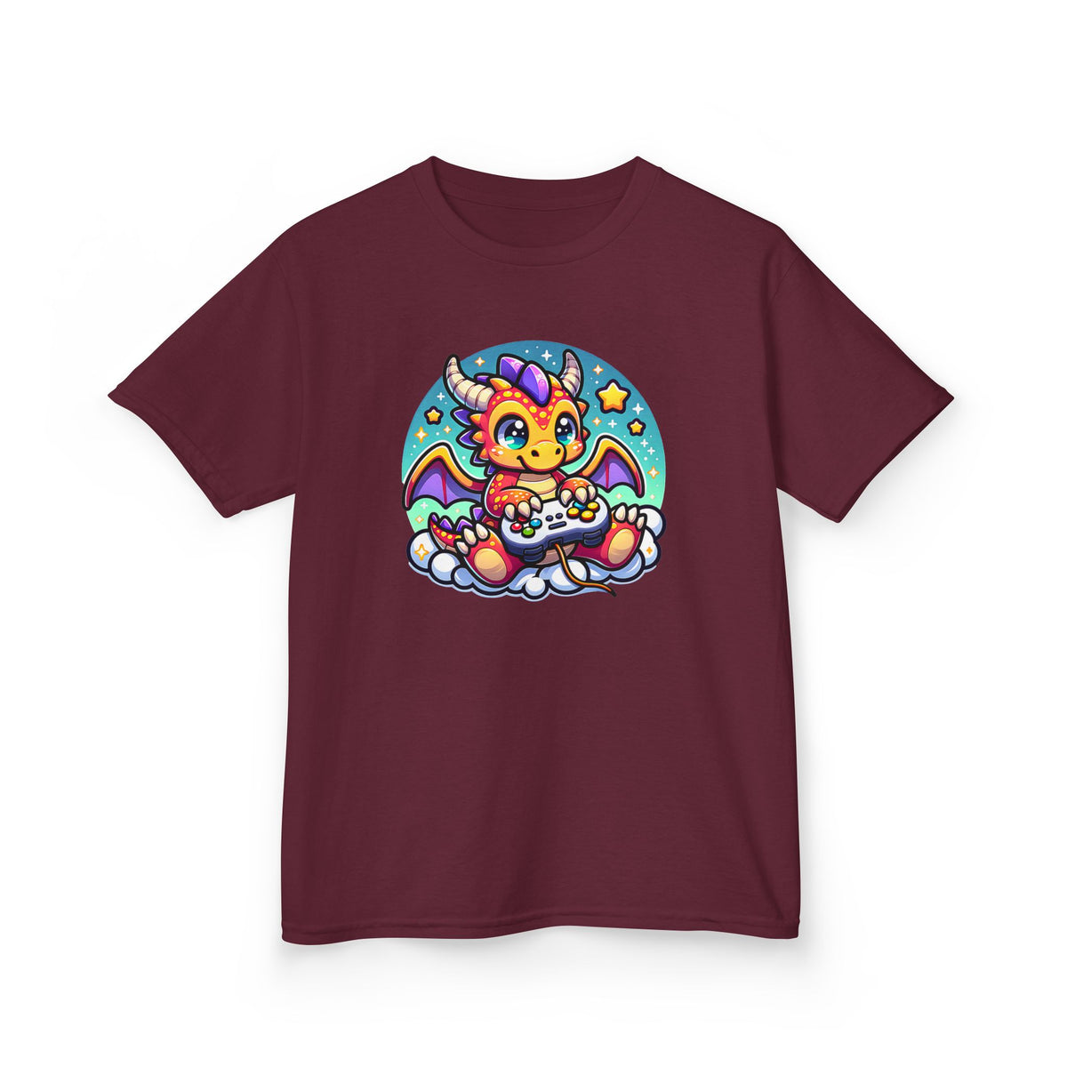 Baby Dragon Playing Video Games Youth T-Shirt