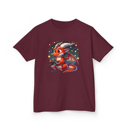 Baby Dragon Playing Video Games Youth T-Shirt