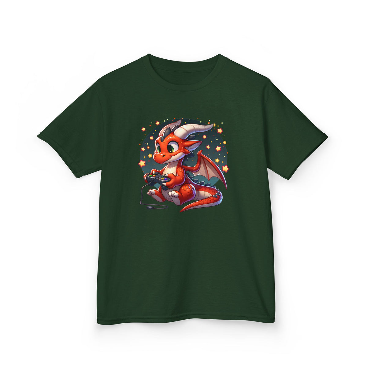 Baby Dragon Playing Video Games Youth T-Shirt