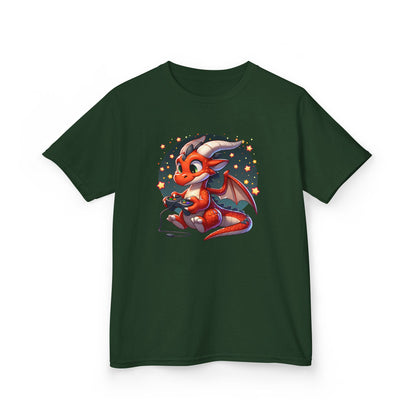 Baby Dragon Playing Video Games Youth T-Shirt