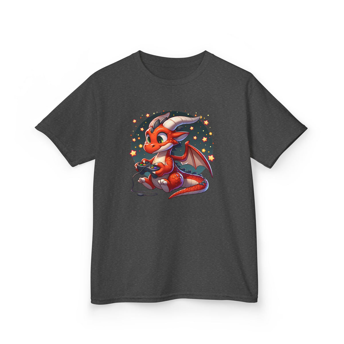 Baby Dragon Playing Video Games Youth T-Shirt