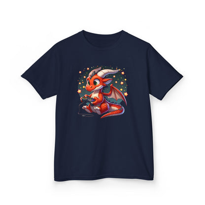 Baby Dragon Playing Video Games Youth T-Shirt