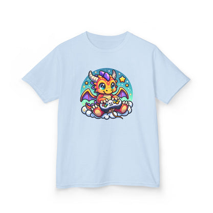 Baby Dragon Playing Video Games Youth T-Shirt