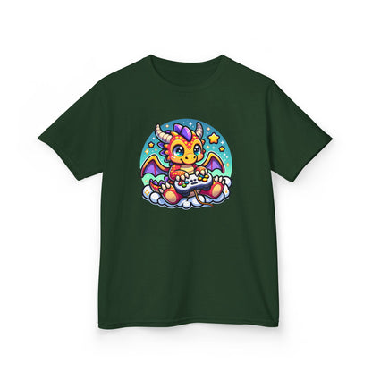 Baby Dragon Playing Video Games Youth T-Shirt
