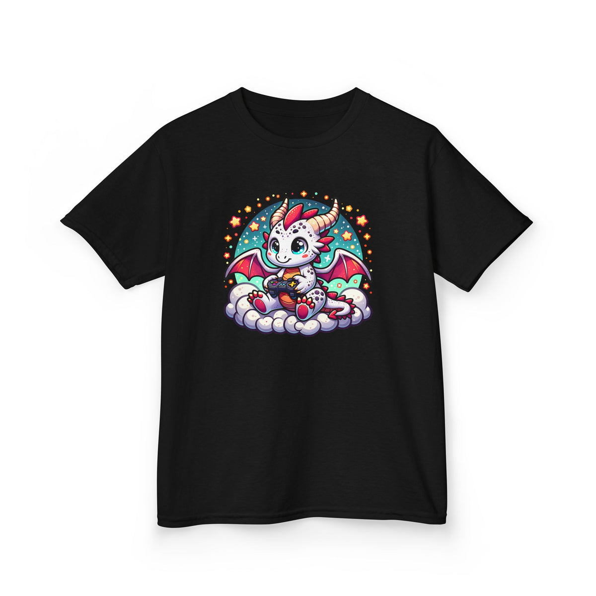 Baby Dragon Playing Video Games Youth T-Shirt
