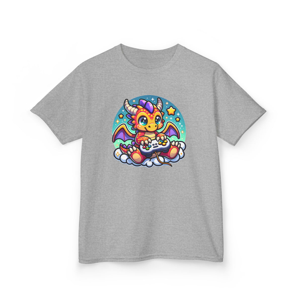 Baby Dragon Playing Video Games Youth T-Shirt