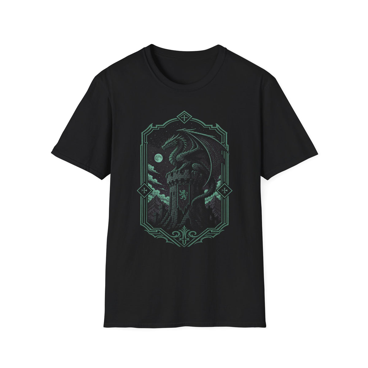 Dragon on Castle Parapet T-Shirt