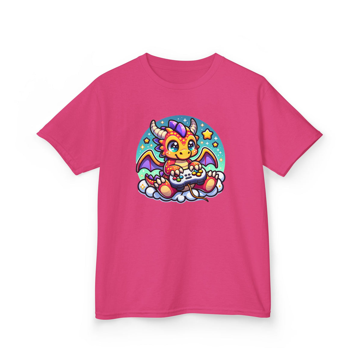Baby Dragon Playing Video Games Youth T-Shirt