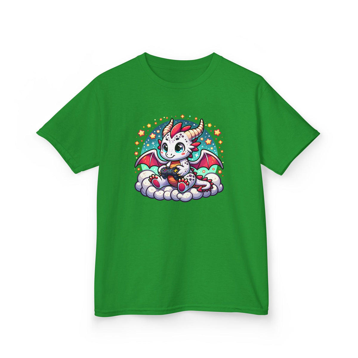 Baby Dragon Playing Video Games Youth T-Shirt