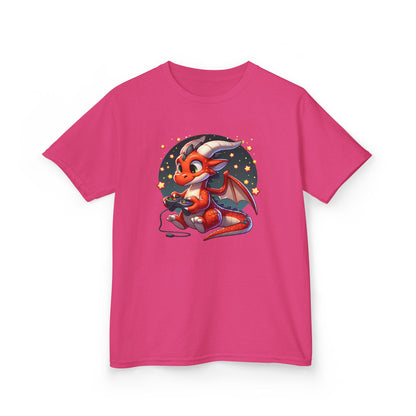 Baby Dragon Playing Video Games Youth T-Shirt