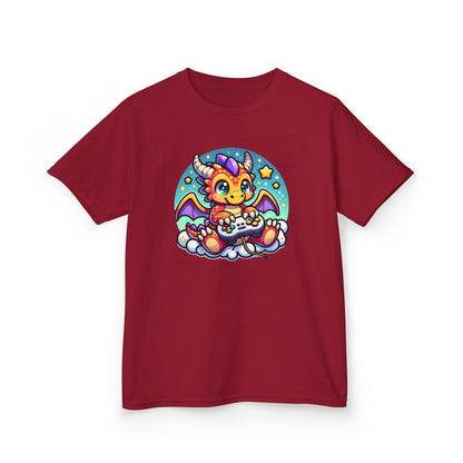 Baby Dragon Playing Video Games Youth T-Shirt