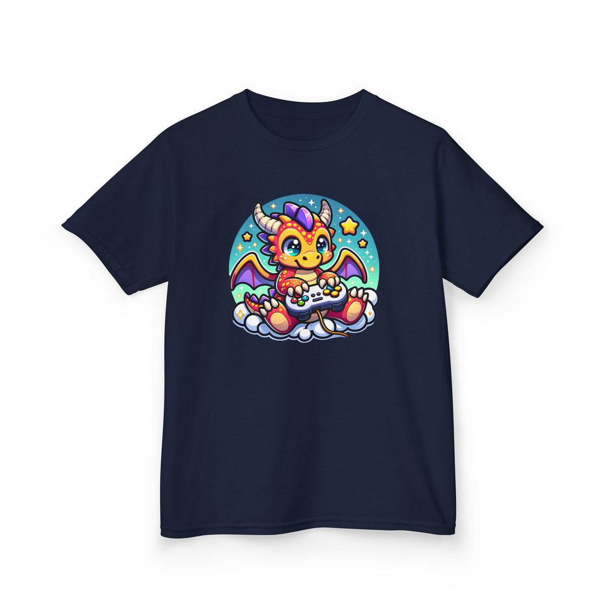 Baby Dragon Playing Video Games Youth T-Shirt