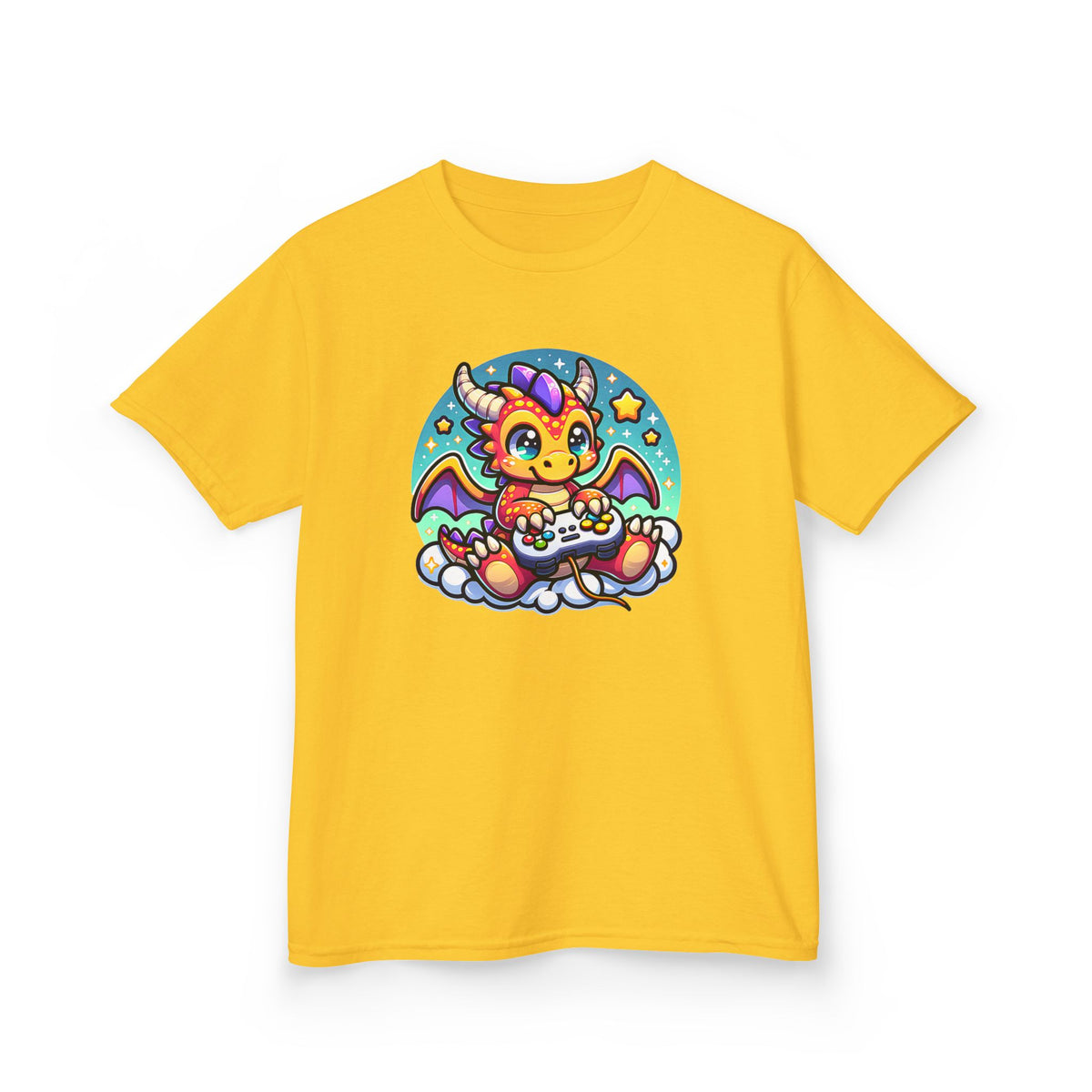 Baby Dragon Playing Video Games Youth T-Shirt