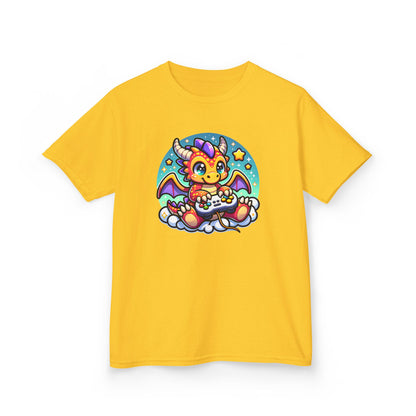 Baby Dragon Playing Video Games Youth T-Shirt