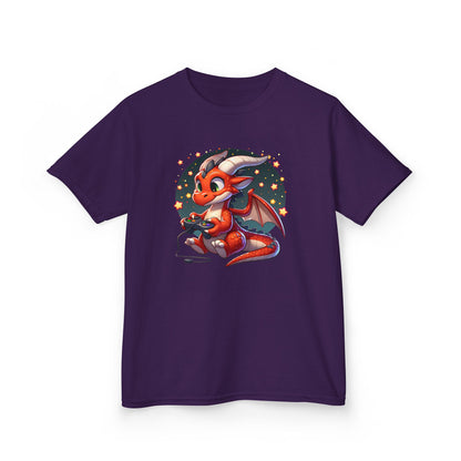 Baby Dragon Playing Video Games Youth T-Shirt