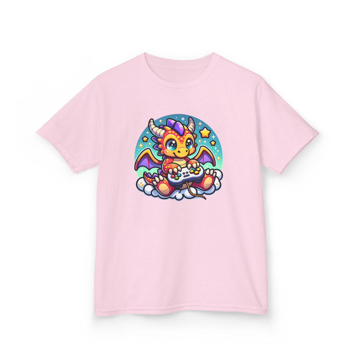 Baby Dragon Playing Video Games Youth T-Shirt