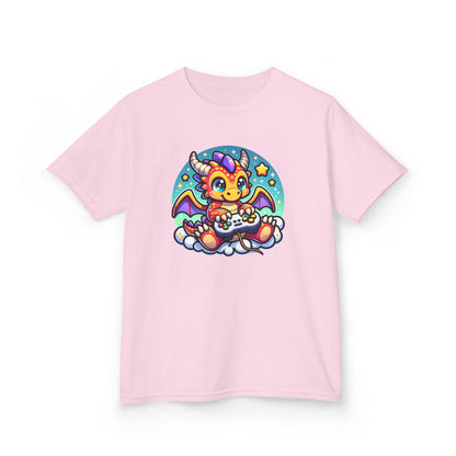 Baby Dragon Playing Video Games Youth T-Shirt