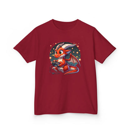 Baby Dragon Playing Video Games Youth T-Shirt