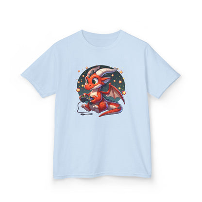 Baby Dragon Playing Video Games Youth T-Shirt