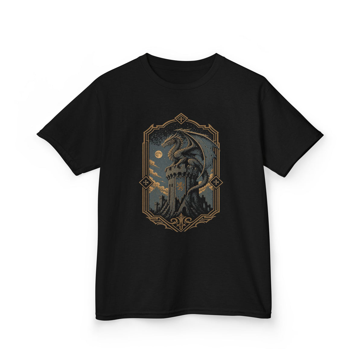 Dragon on Castle Parapet Youth T-Shirt