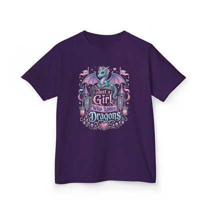 Just a Girl Who Loves Dragons Girls T-Shirt