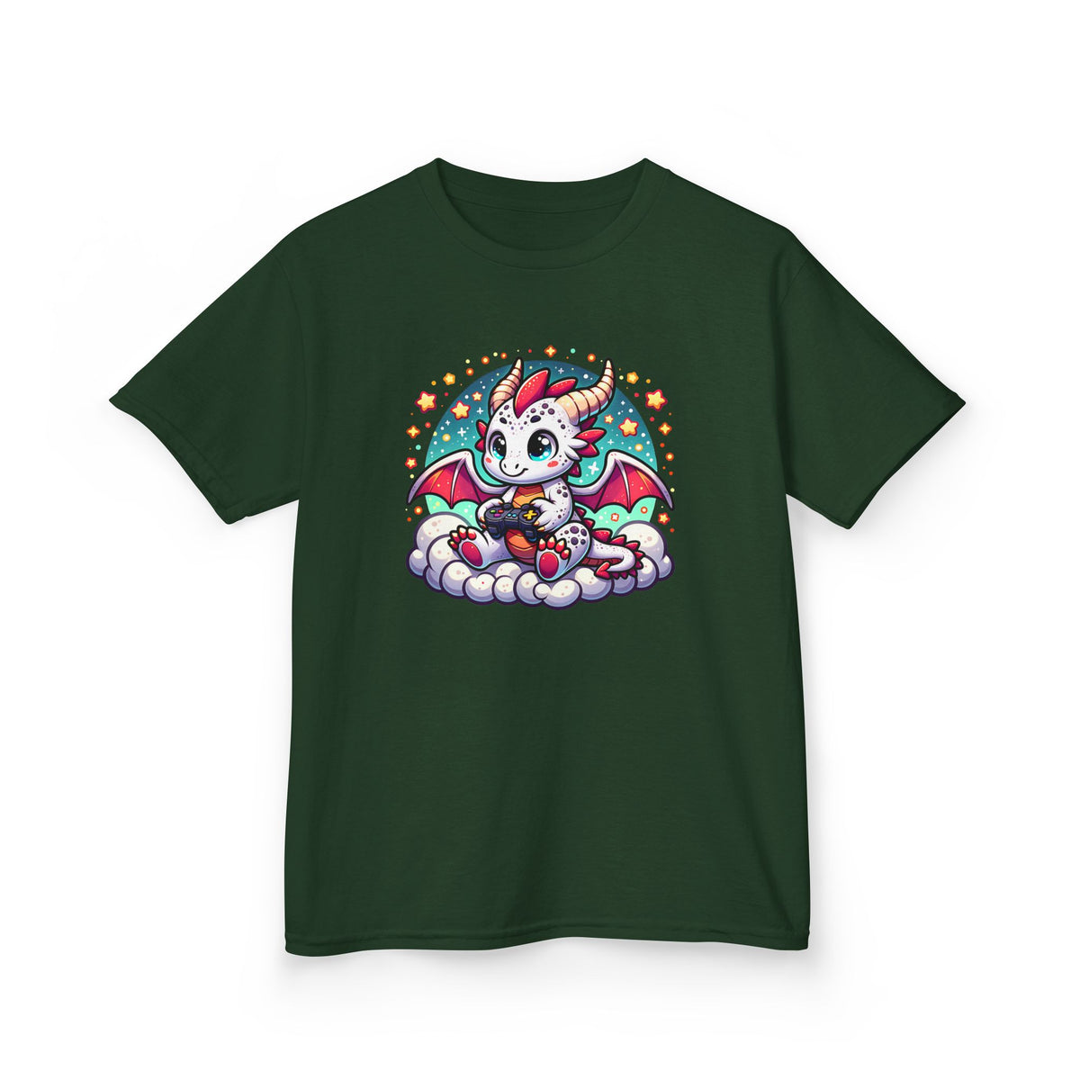 Baby Dragon Playing Video Games Youth T-Shirt