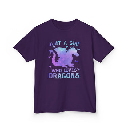 Just a Girl Who Loves Dragons Girls T-Shirt
