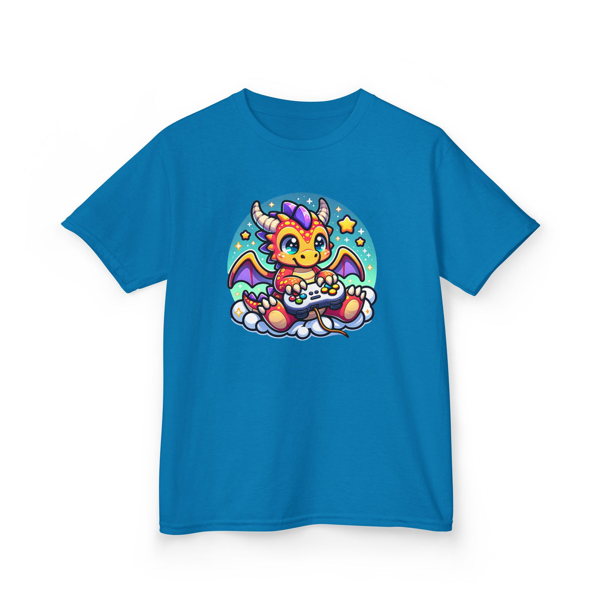 Baby Dragon Playing Video Games Youth T-Shirt