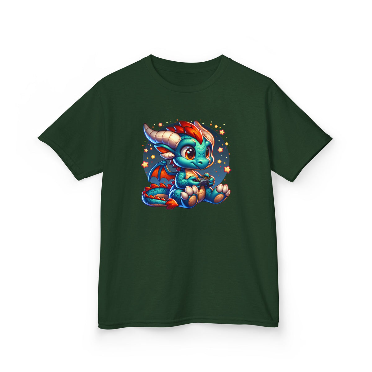 Baby Dragon Playing Video Games Youth T-Shirt