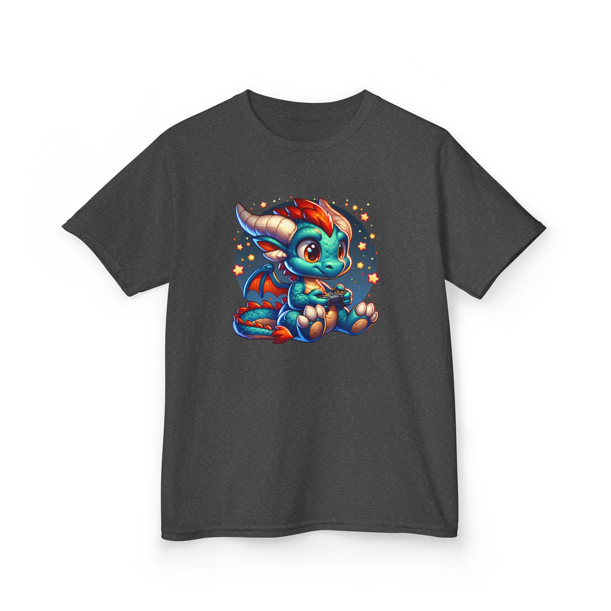 Baby Dragon Playing Video Games Youth T-Shirt