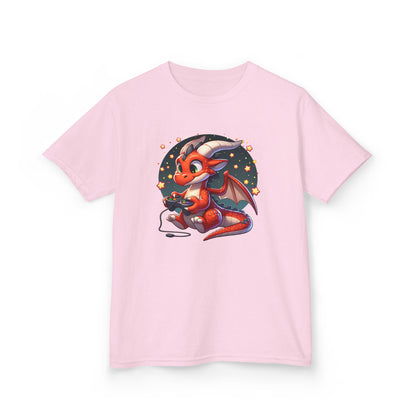 Baby Dragon Playing Video Games Youth T-Shirt