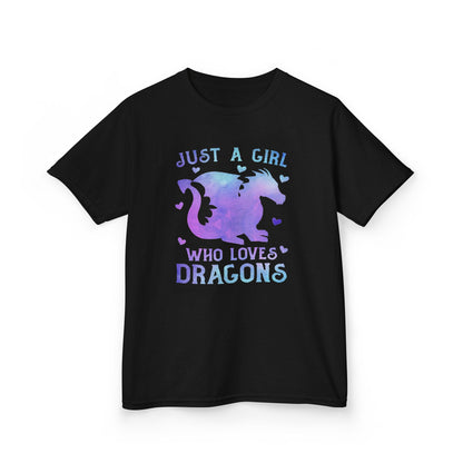 Just a Girl Who Loves Dragons Girls T-Shirt