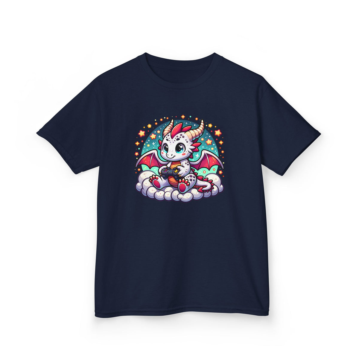 Baby Dragon Playing Video Games Youth T-Shirt