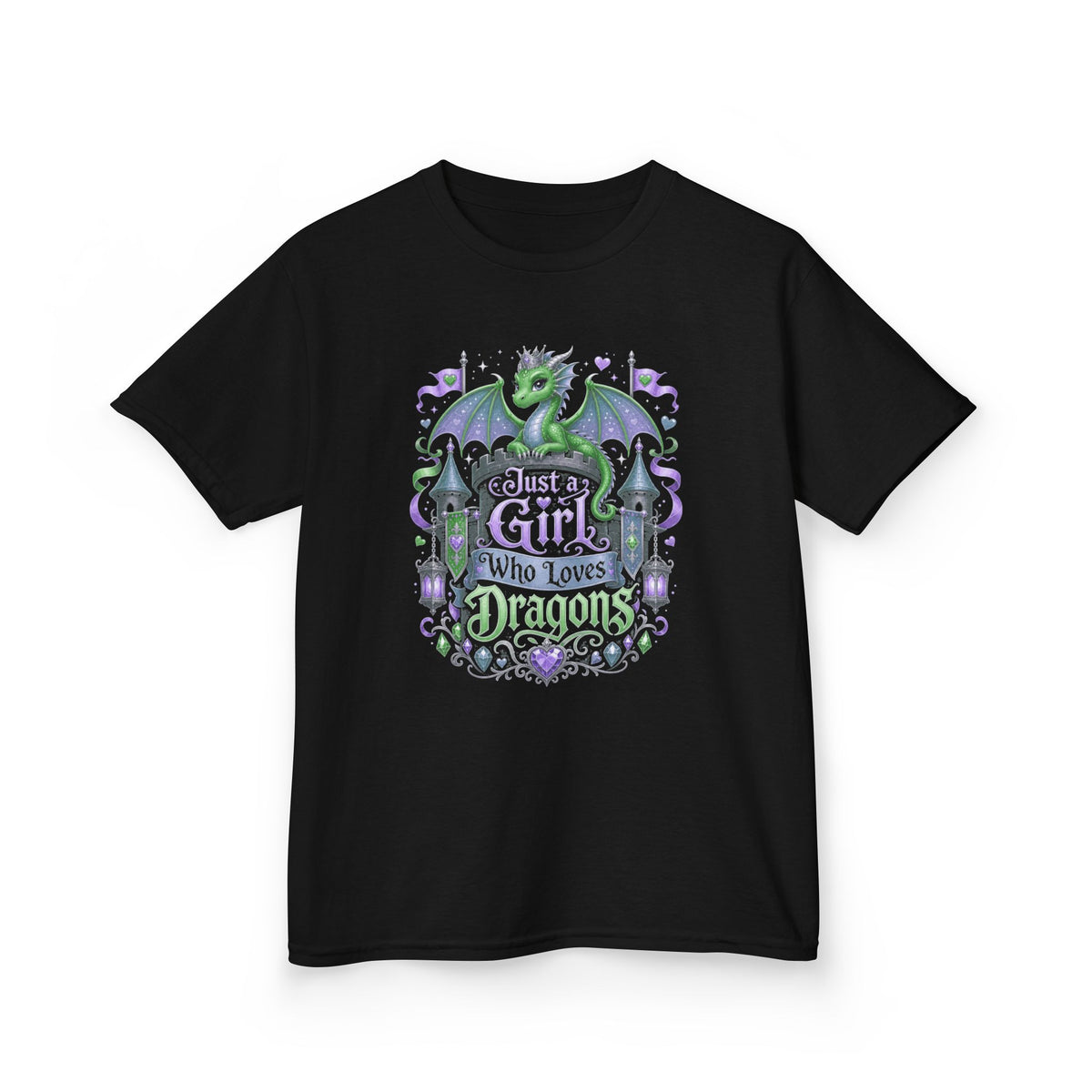 Just a Girl Who Loves Dragons Girls T-Shirt