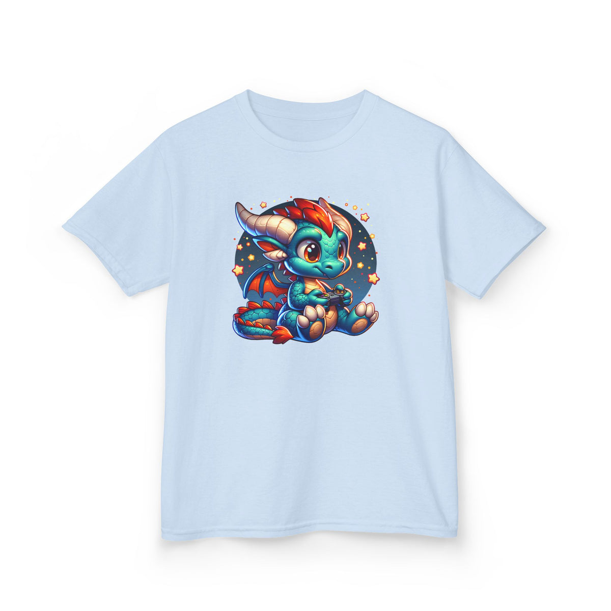 Baby Dragon Playing Video Games Youth T-Shirt