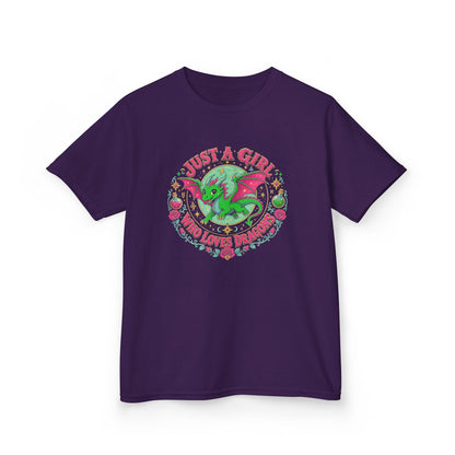 Just a Girl Who Loves Dragons Youth T-Shirt