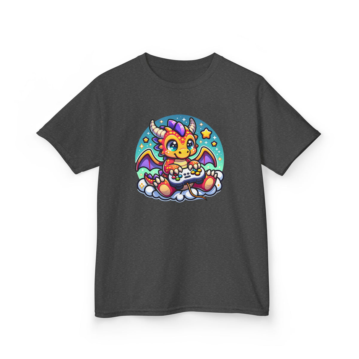 Baby Dragon Playing Video Games Youth T-Shirt