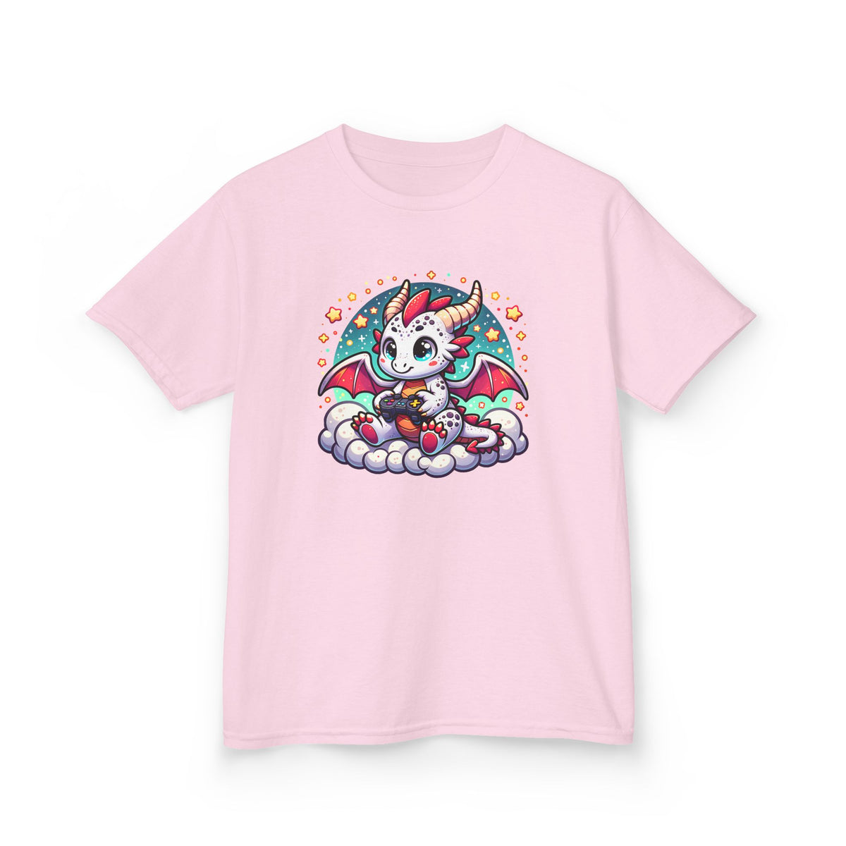 Baby Dragon Playing Video Games Youth T-Shirt