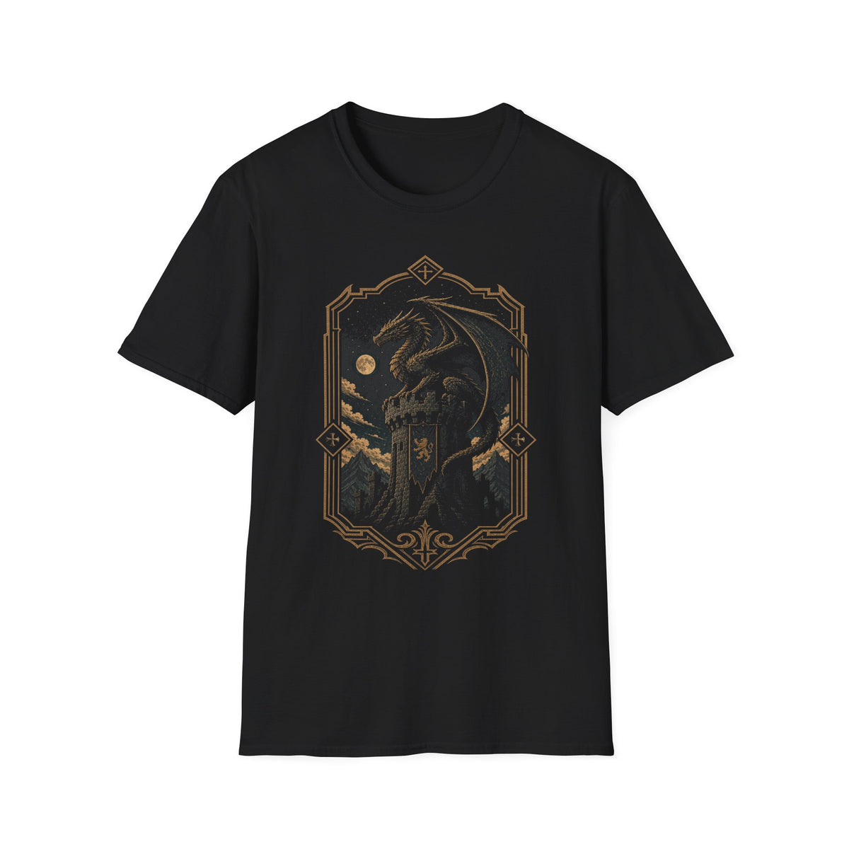 Dragon on Castle Parapet T-Shirt