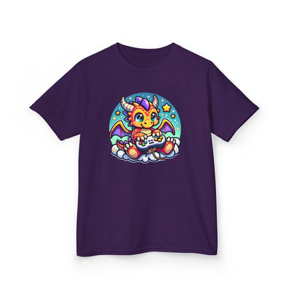 Baby Dragon Playing Video Games Youth T-Shirt